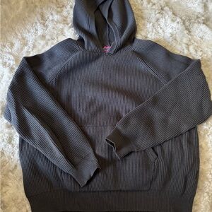 Edikted Gray Hooded Pullover Sweater